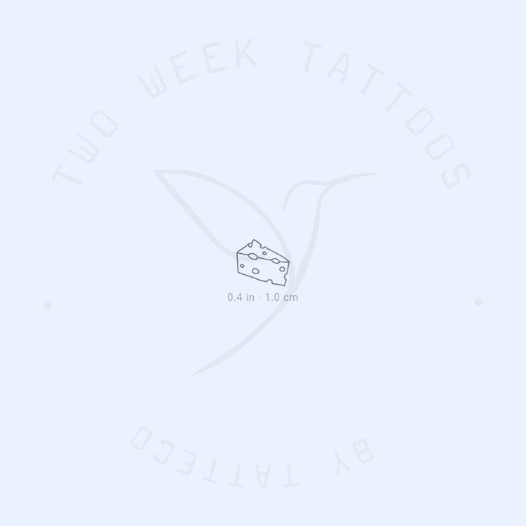 Tiny Cheese Semi-Permanent Tattoo - Set of 2