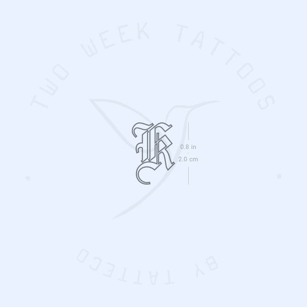 K Gothic Outline Semi-Permanent Tattoo - Set of 2