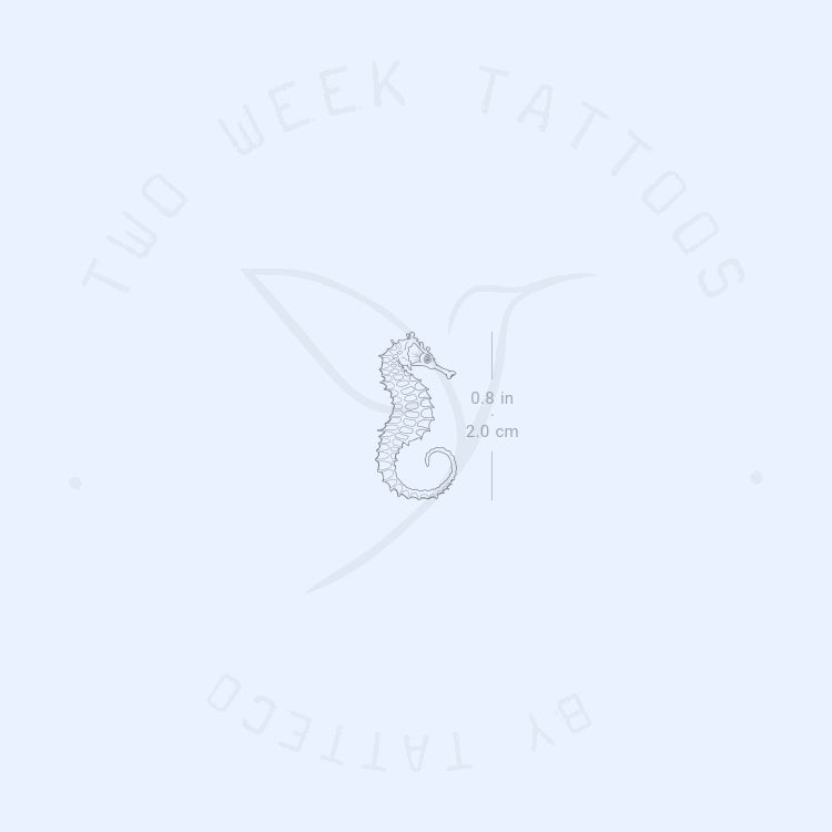 Seahorse Semi-Permanent Tattoo - Set of 2