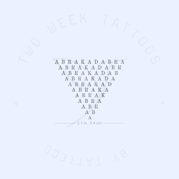 Abrakadabra Semi-Permanent Tattoo - Set of 2