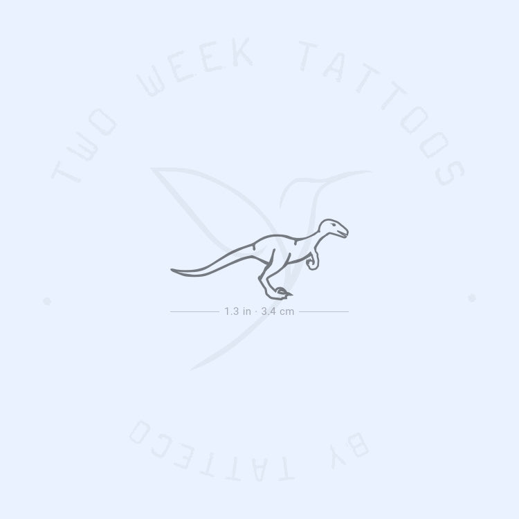 Tatuaje semipermanente de velociraptor - Juego de 2