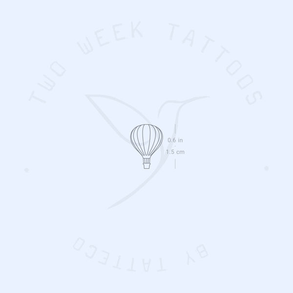 Tiny Hot Air Balloon Semi-Permanent Tattoo - Set of 2