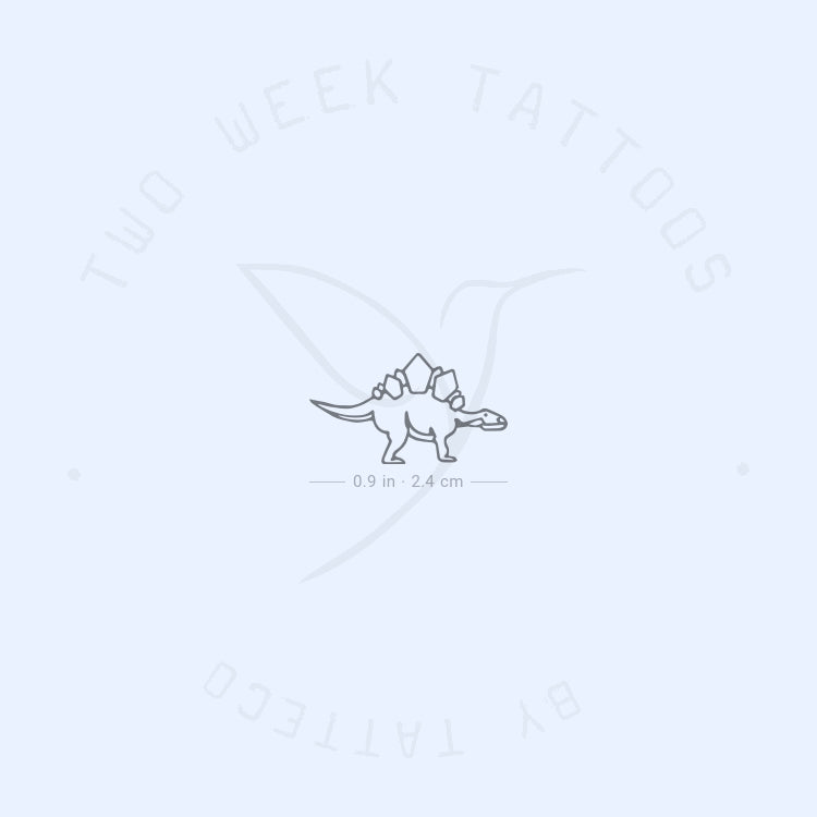 Stegosaurus Semi-Permanent Tattoo - Set of 2