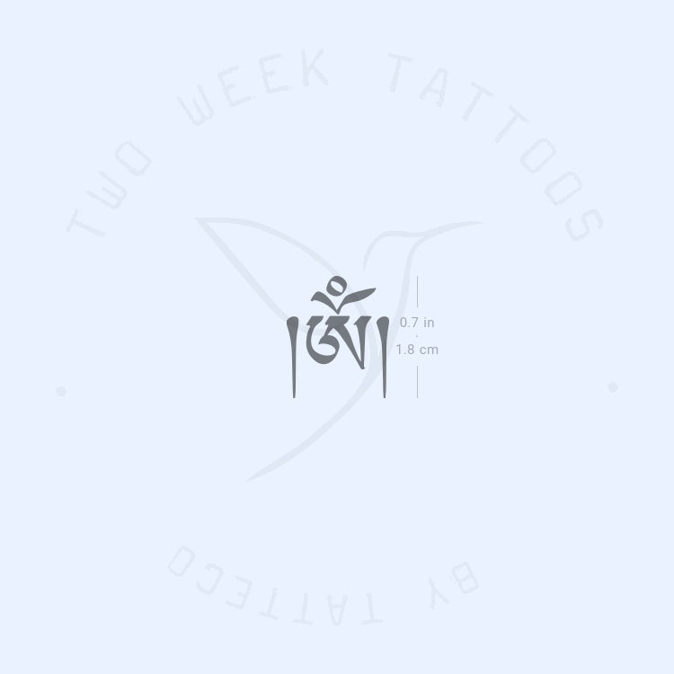 Tatuaje semipermanente tibetano Om - Juego de 2