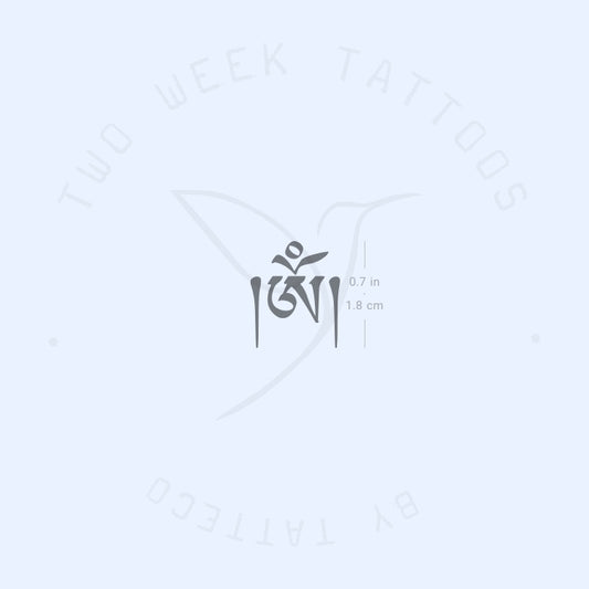 Tatuaje semipermanente tibetano Om - Juego de 2