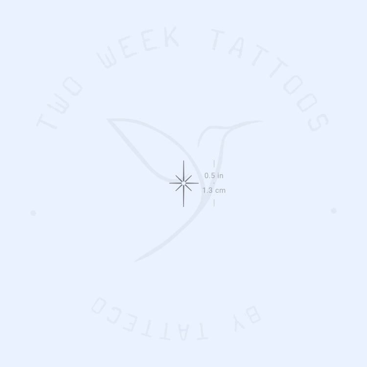 Tiny North Star Semi-Permanent Tattoo - Set of 2