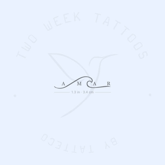 Tatuaje semipermanente AMAR - Juego de 2