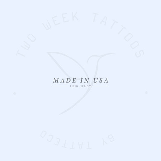 Made In USA Semi-Permanent Tattoo - Set of 2