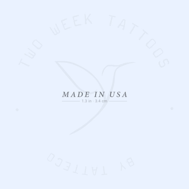 Made In USA Semi-Permanent Tattoo - Set of 2