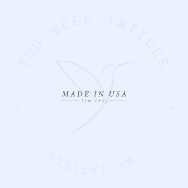 Made In USA Semi-Permanent Tattoo - Set of 2