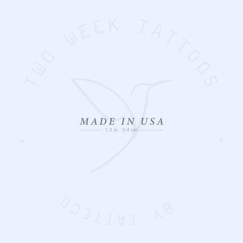 Made In USA Semi-Permanent Tattoo - Set of 2