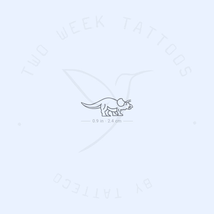 Triceratops Semi-Permanent Tattoo - Set of 2