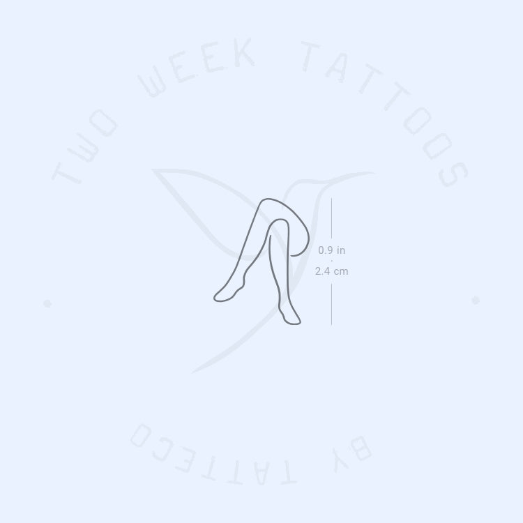 Crossed Legs Semi-Permanent Tattoo - Set of 2