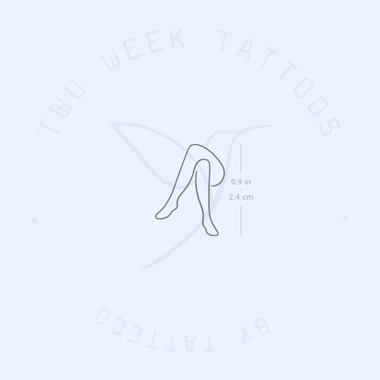 Crossed Legs Semi-Permanent Tattoo - Set of 2