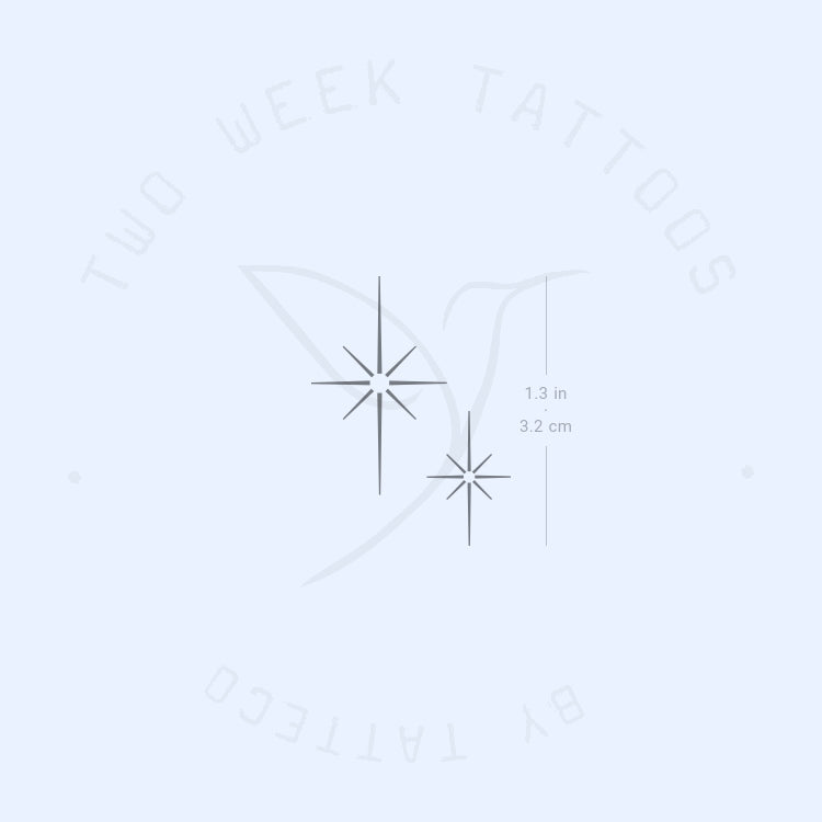 Shining Star Sparkles Semi-Permanent Tattoo - Set of 2