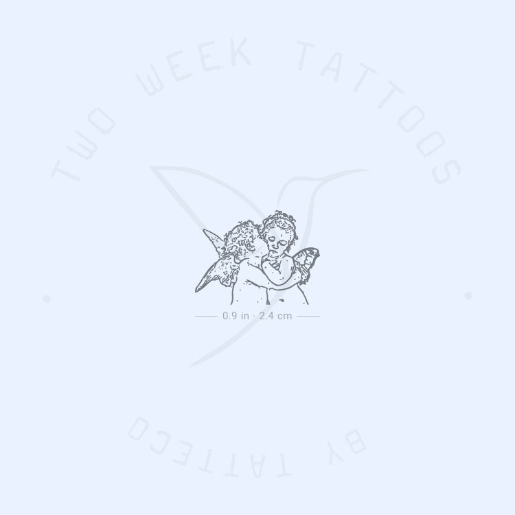 Tatuaje semipermanente pequeño de primer beso (juego de 2)