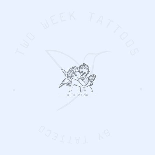 Tatuaje semipermanente pequeño de primer beso (juego de 2)