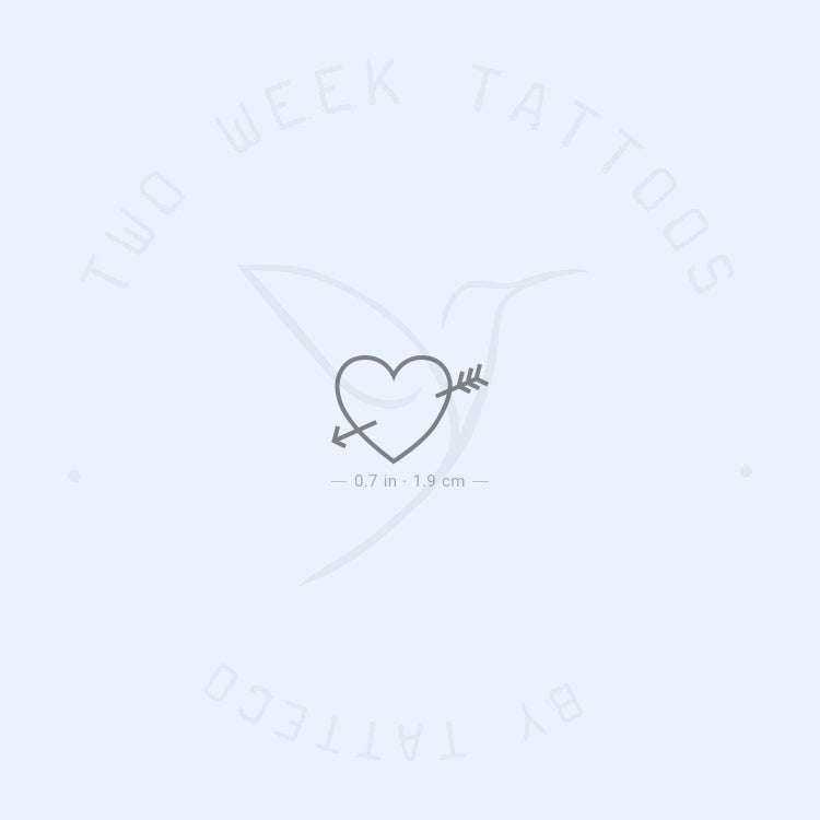 Heart And Arrow Semi-Permanent Tattoo - Set of 2