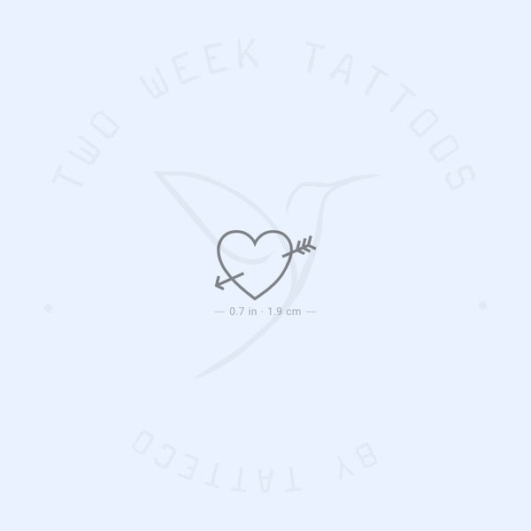 Heart And Arrow Semi-Permanent Tattoo - Set of 2