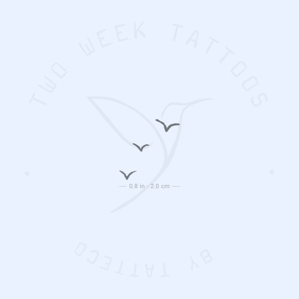 Little Three Birds Semi-Permanent Tattoo - Set of 2
