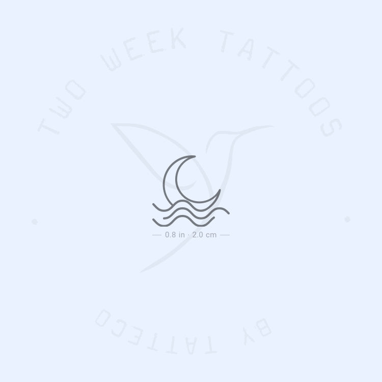 Sea Moon Semi-Permanent Tattoo - Set of 2