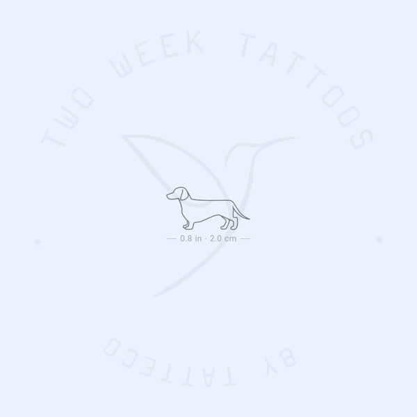 Little Dachshund Semi-Permanent Tattoo - Set of 2