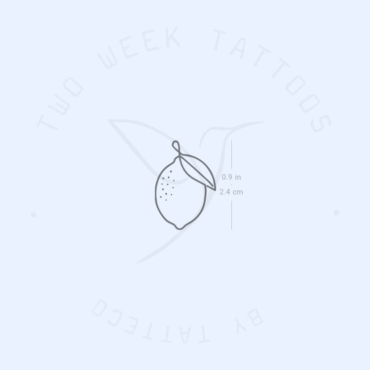 Single Line Lemon Semi-Permanent Tattoo - Set of 2