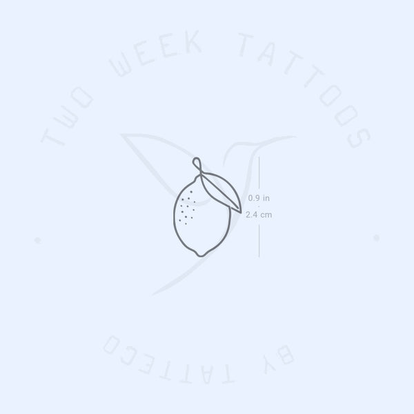 Single Line Lemon Semi-Permanent Tattoo - Set of 2