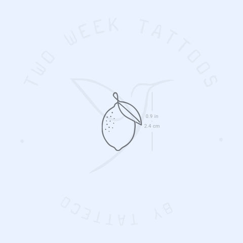 Single Line Lemon Semi-Permanent Tattoo - Set of 2