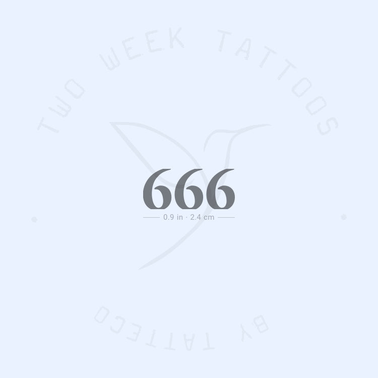 Tatuaje semipermanente 666 - Juego de 2