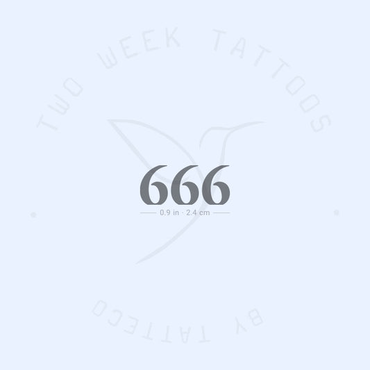 Tatuaje semipermanente 666 - Juego de 2