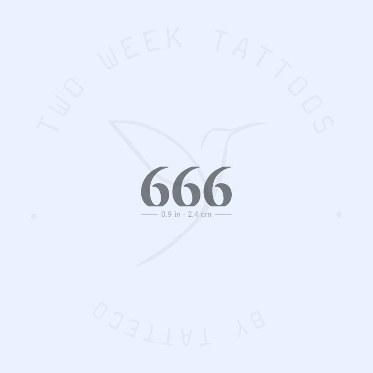 666 Semi-Permanent Tattoo - Set of 2