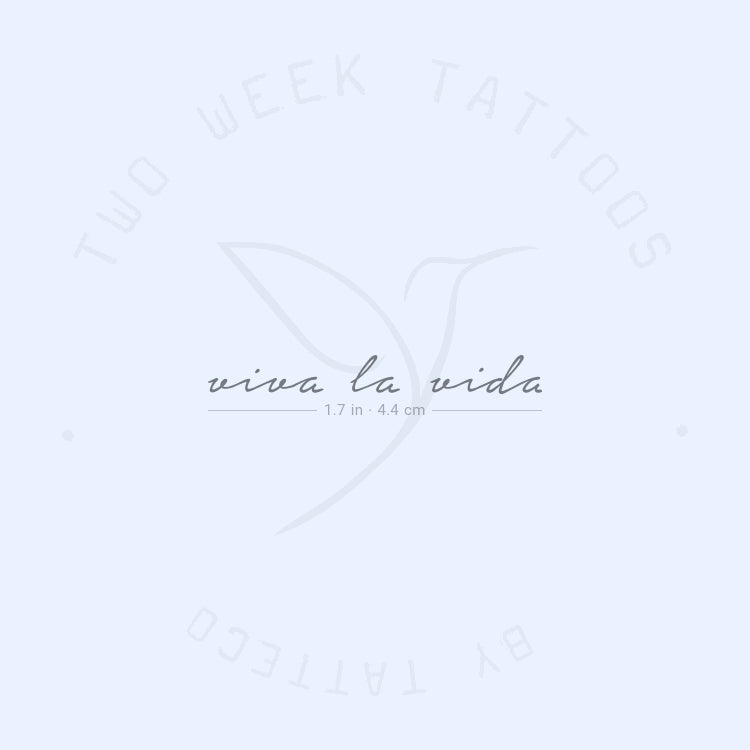 Viva La Vida Semi-Permanent Tattoo - Set of 2