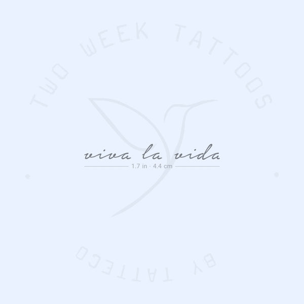 Viva La Vida Semi-Permanent Tattoo - Set of 2