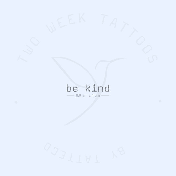 Tatuaje semipermanente "Be Kind" - Juego de 2