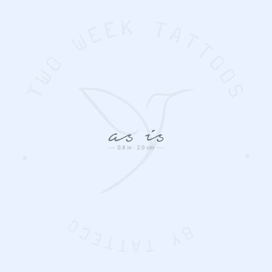 As Is Semi-Permanent Tattoo - Set of 2