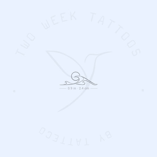 Triple Wave Sunrise Semi-Permanent Tattoo - Set of 2