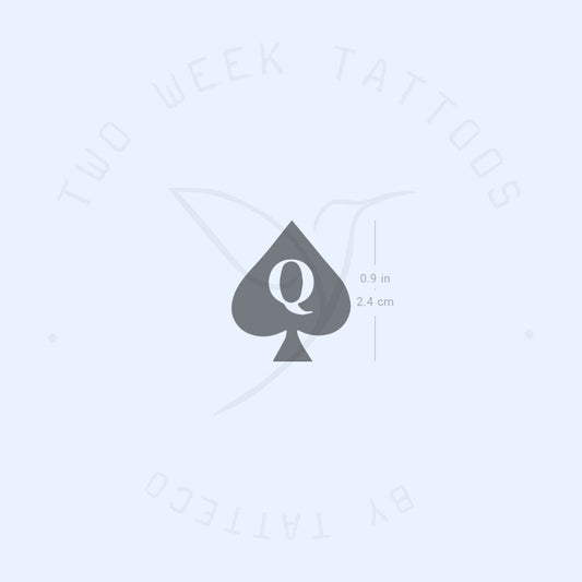 Tatuaje semipermanente Spade Q - Juego de 2