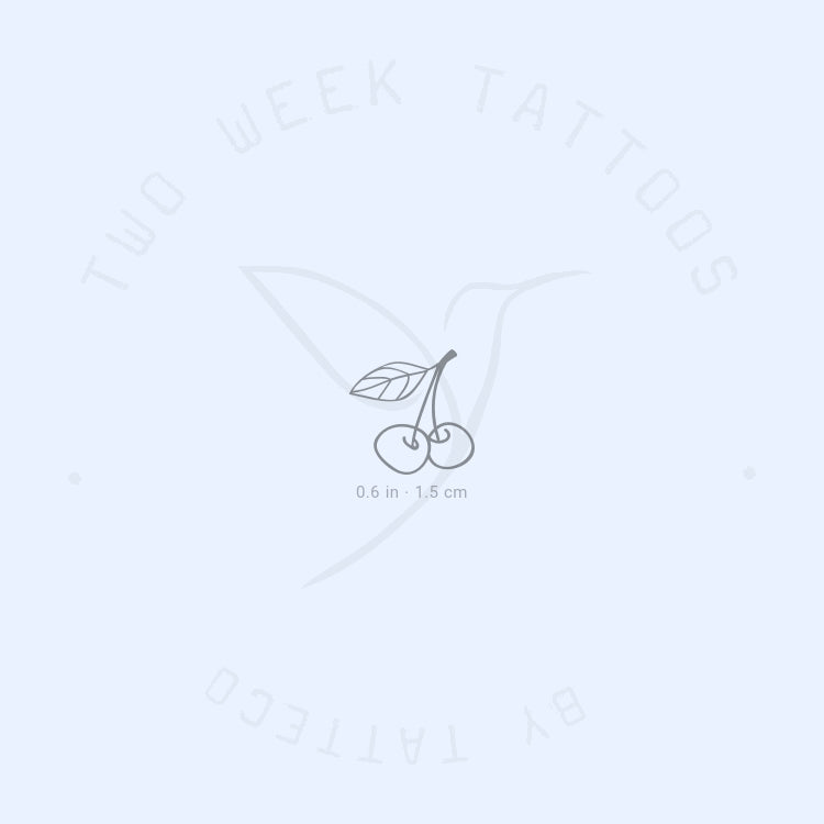 Little Cherry Couple Semi-Permanent Tattoo - Set of 2