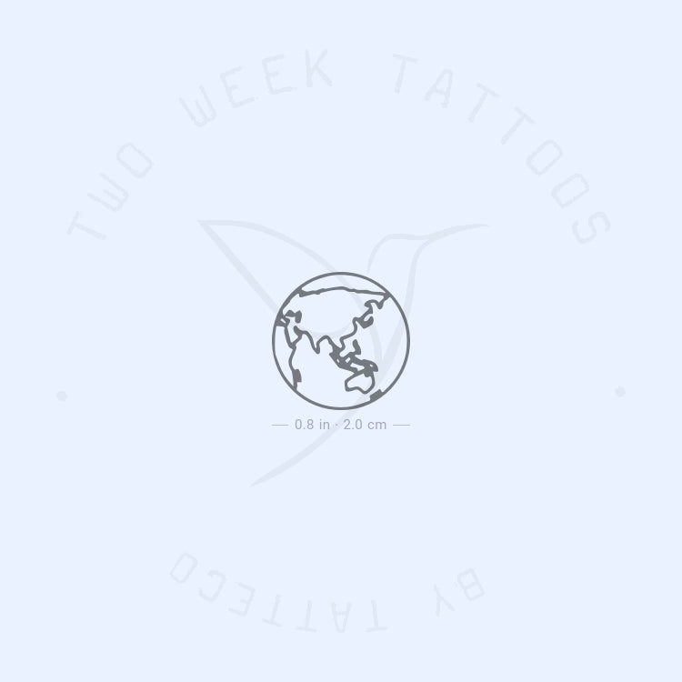 Asia Earth Semi-Permanent Tattoo - Set of 2