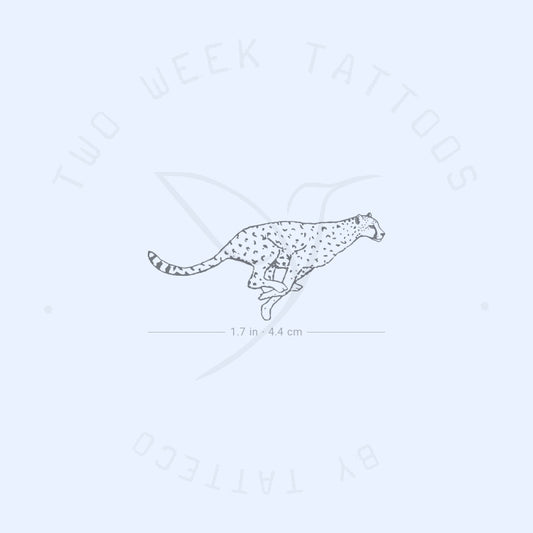 Tatuaje semipermanente de guepardo - Juego de 2
