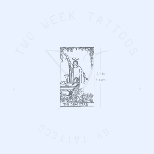 Tatuaje semipermanente de la carta del Tarot El Mago (juego de 2)