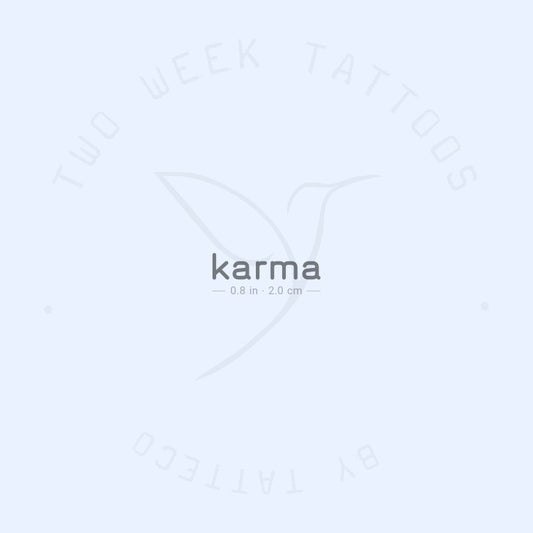 Small Karma Semi-Permanent Tattoo - Set of 2