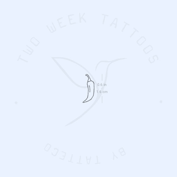 Fine Line Chili Semi-Permanent Tattoo - Set of 2