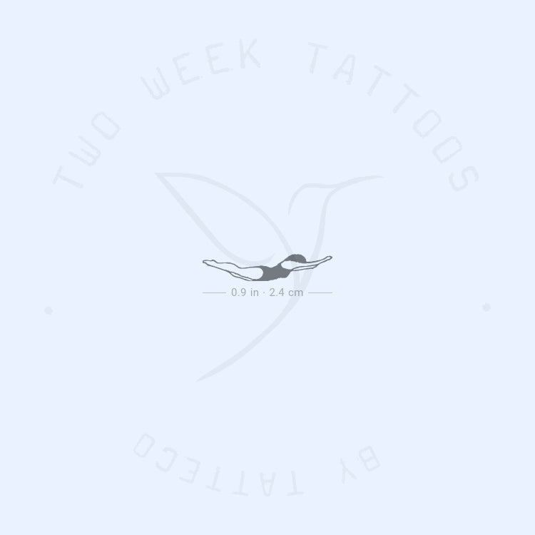 Swimmer Semi-Permanent Tattoo - Set of 2