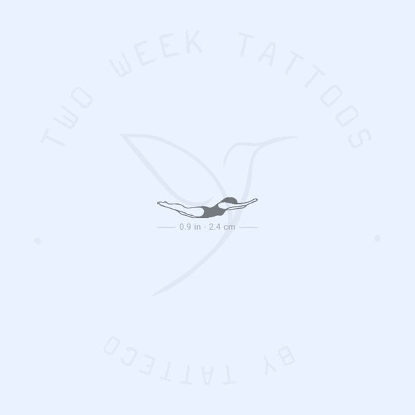 Swimmer Semi-Permanent Tattoo - Set of 2