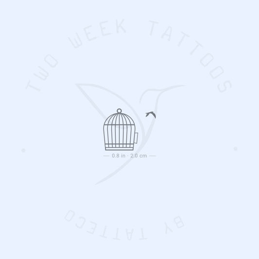 Bird Cage Semi-Permanent Tattoo - Set of 2