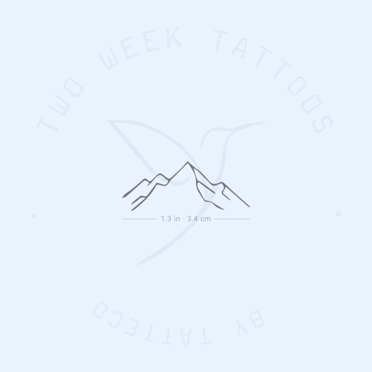 Mountain Peak Semi-Permanent Tattoo - Set of 2