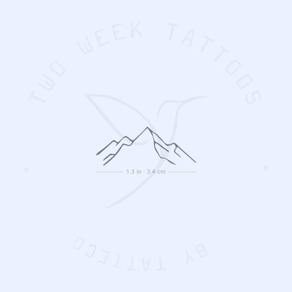 Mountain Peak Semi-Permanent Tattoo - Set of 2