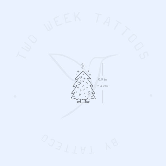 Christmas Tree Semi-Permanent Tattoo - Set of 2